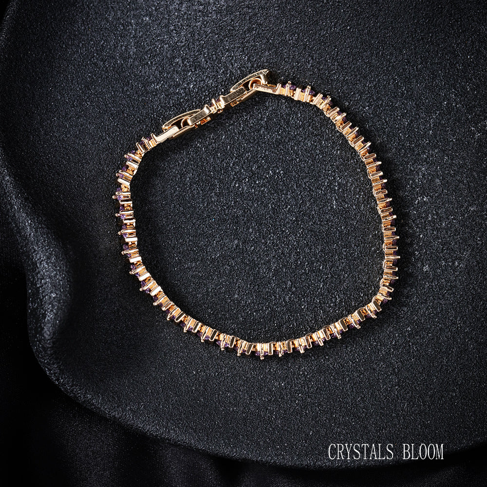 18K Gold-Plated Cubic Zirconia Bracelet