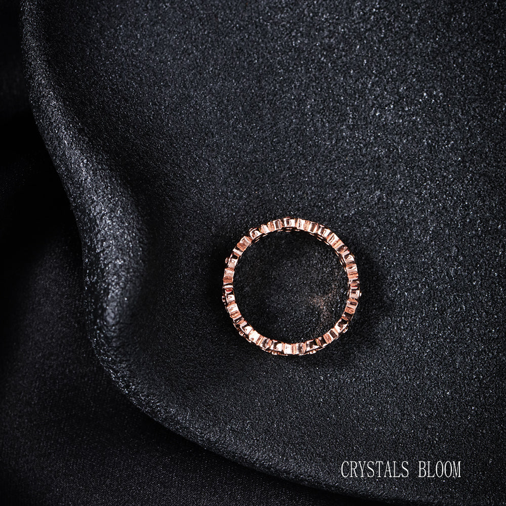 18K Gold-Plated Moissanite Clover Ring