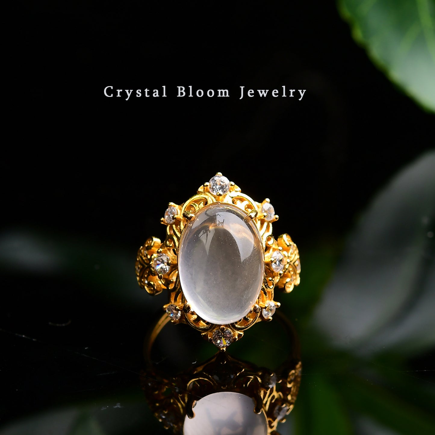 Natural Mozambique Pink Quartz Ring