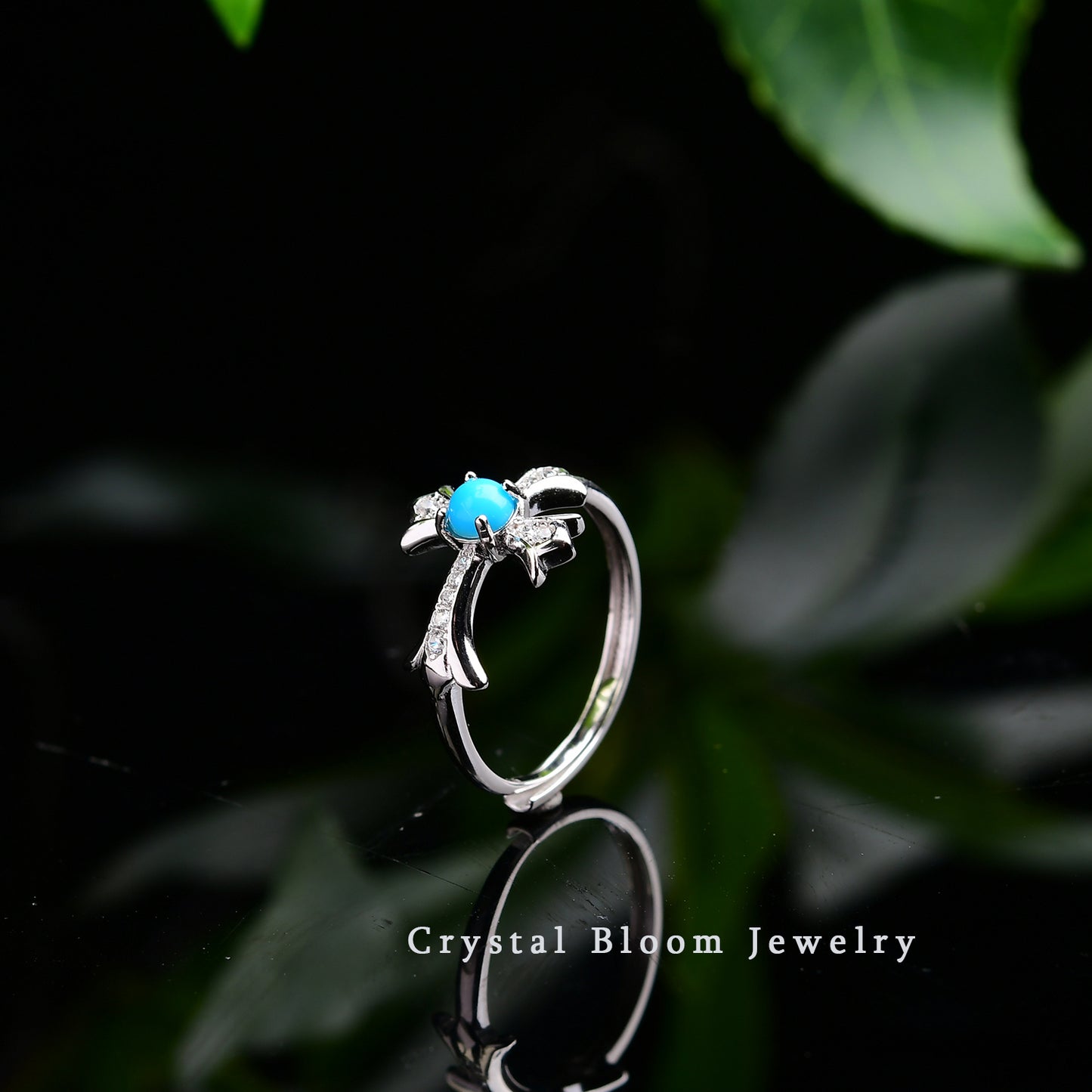 Natural Turquoise Cross Ring