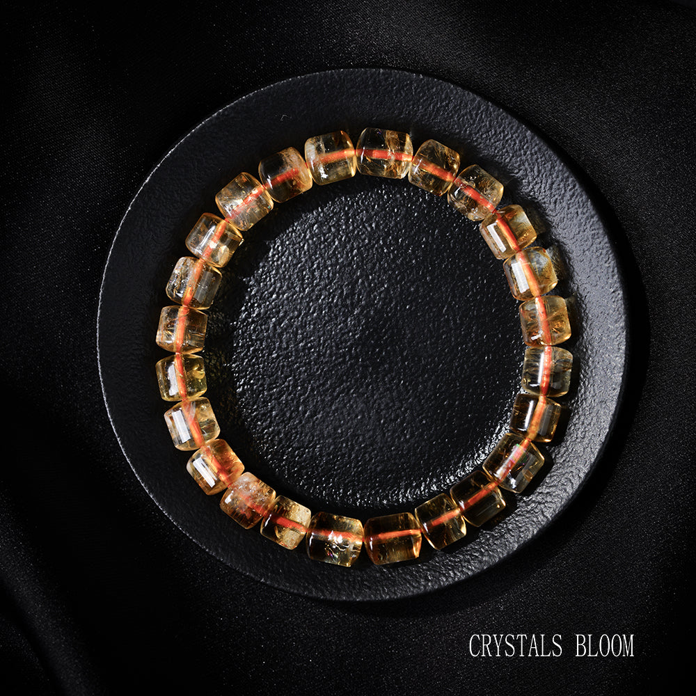 High-Quality Barrel-Shaped Citrine Bracelet