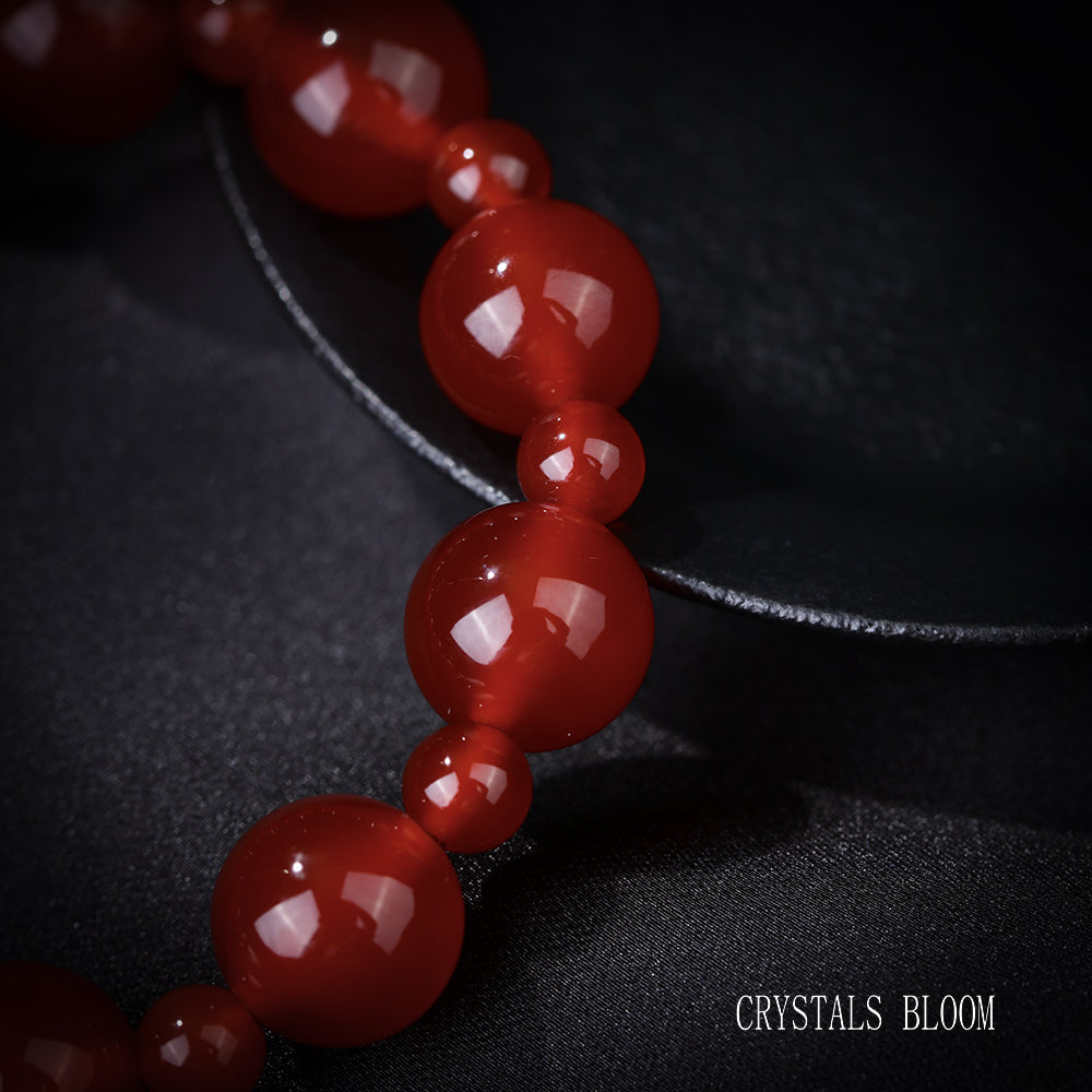 High-Quality Red Agate Bracelet