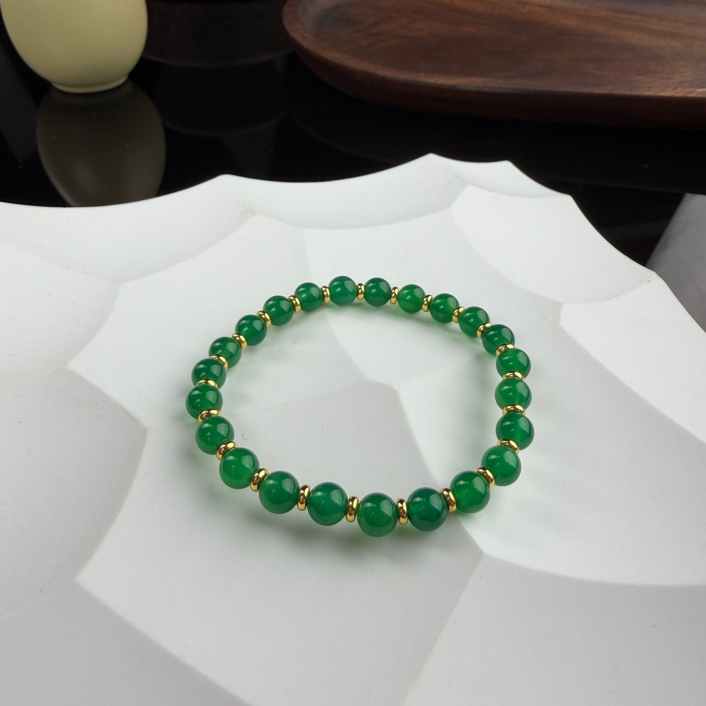 Natural Green Agate Bracelet