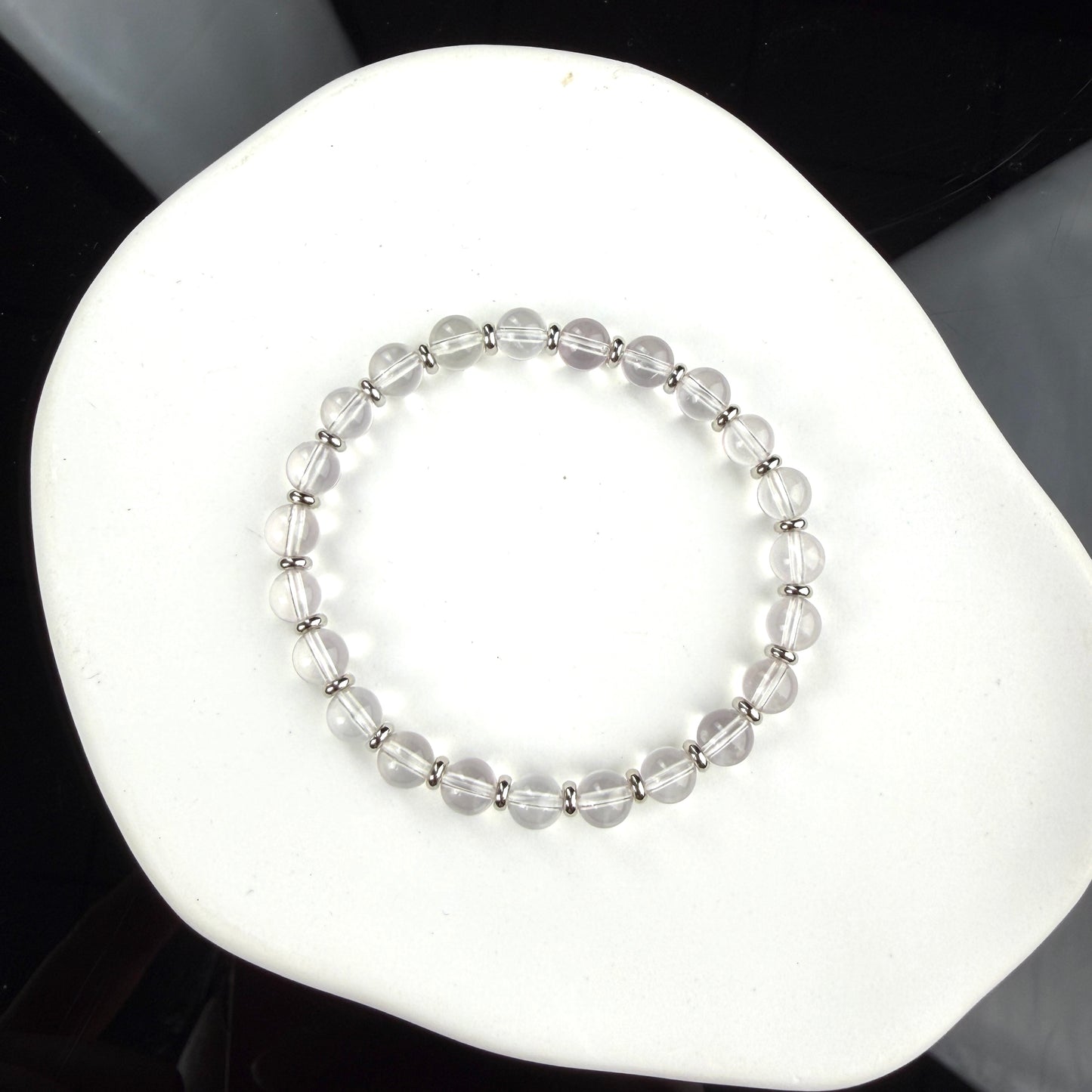 Star Rose Quartz Beaded Bracelet