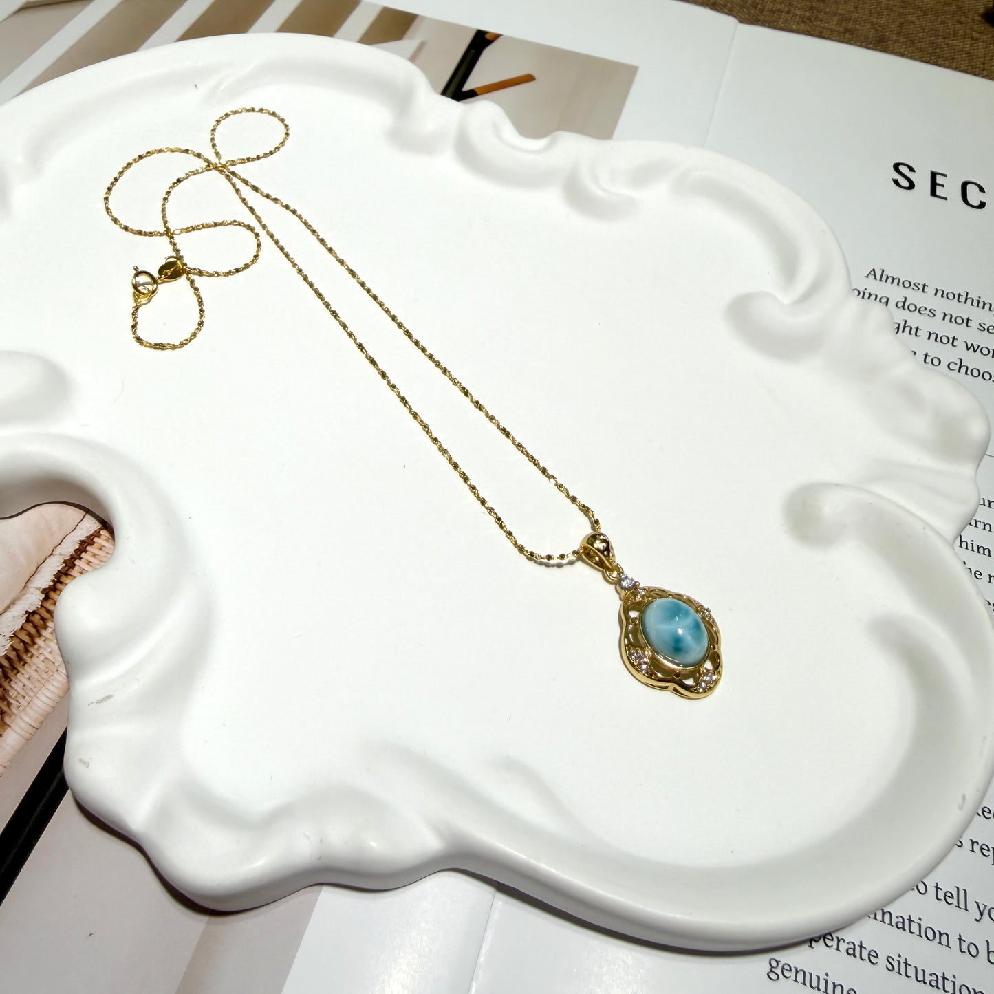 Larimar Sterling Silver Pendant