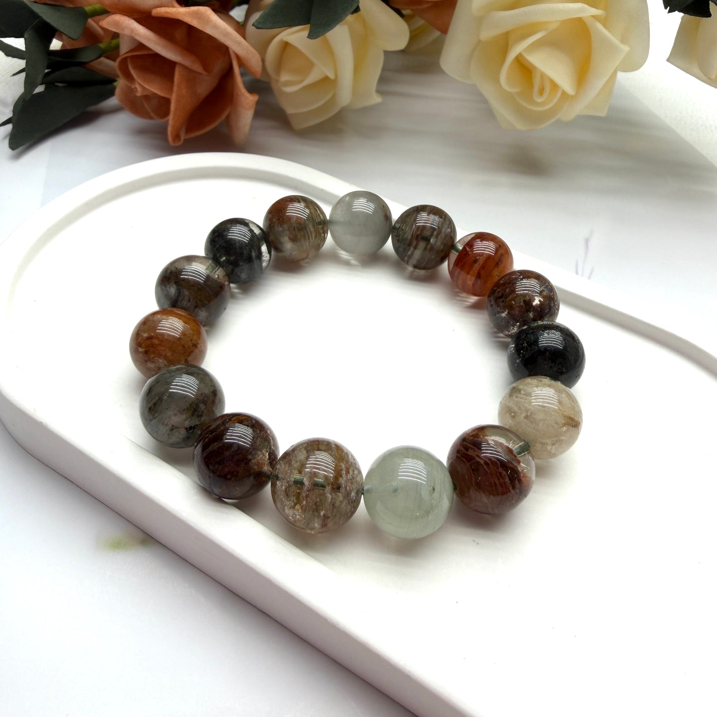 Four Seasons Phantom Quartz Beaded Bracelet