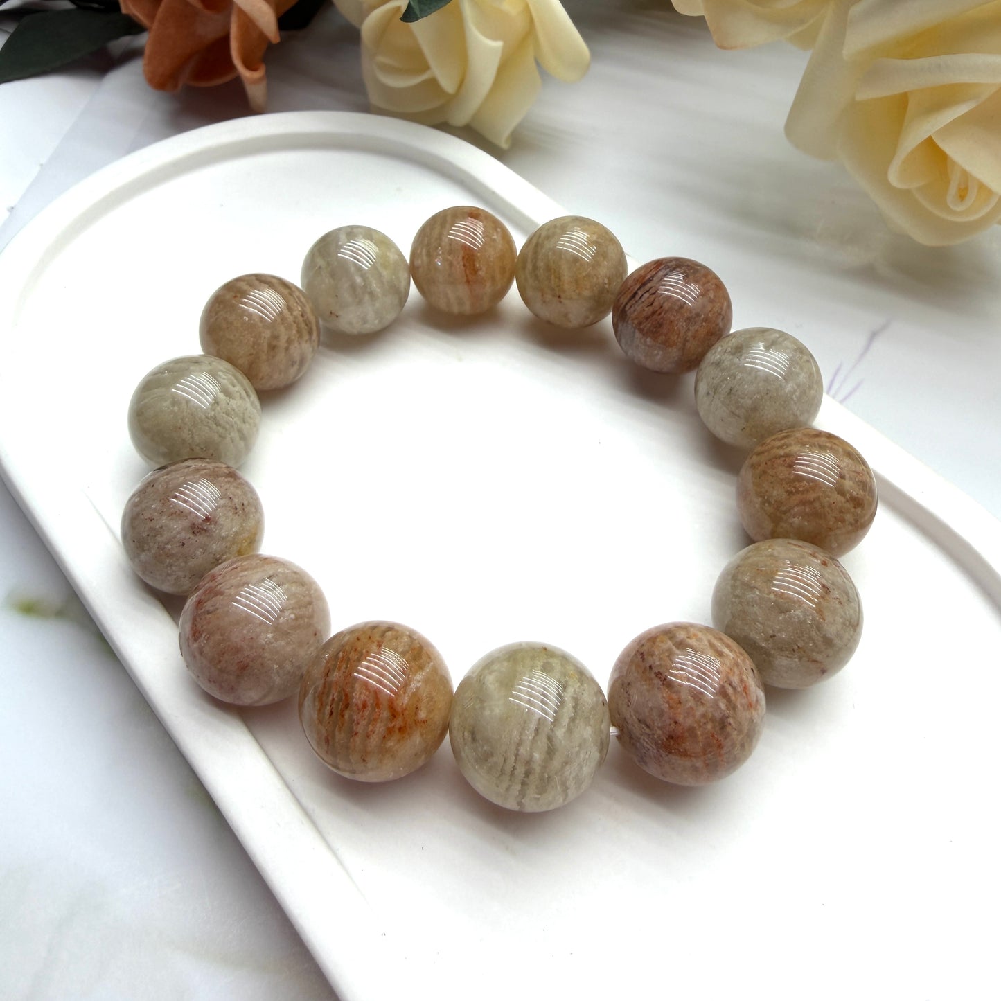 Layered Phantom Quartz Beaded Bracelet