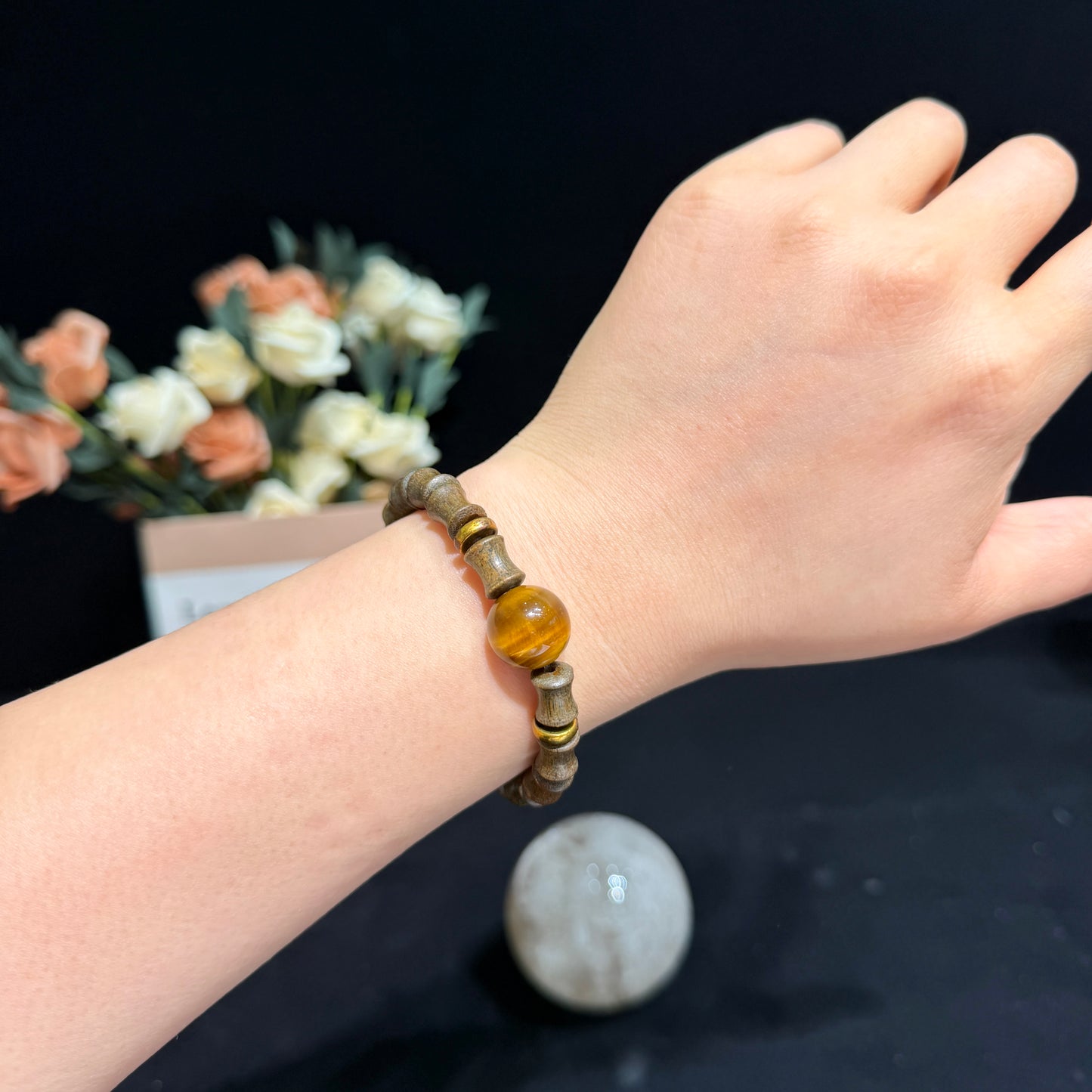 Sandalwood & Tiger Eye Bracelet