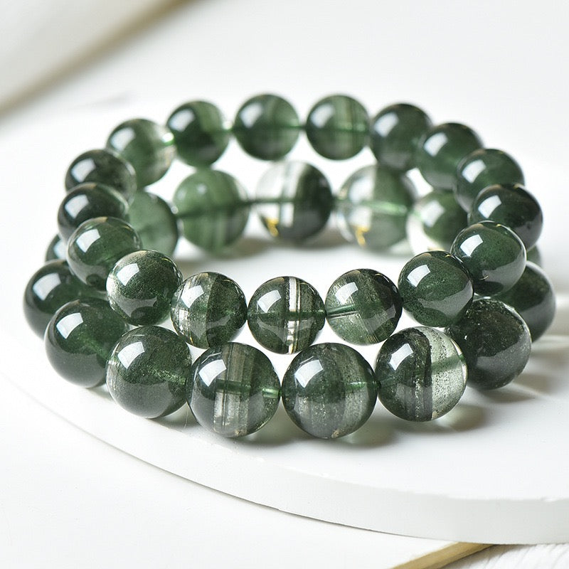High-Quality Green Phantom Quartz Bracelet