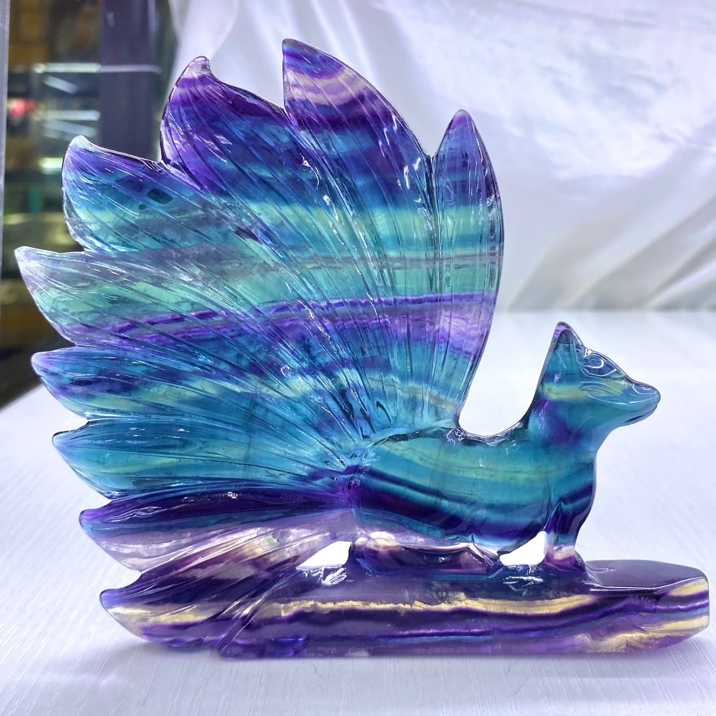 Candy Fluorite Nine-Tailed Fox Figurine