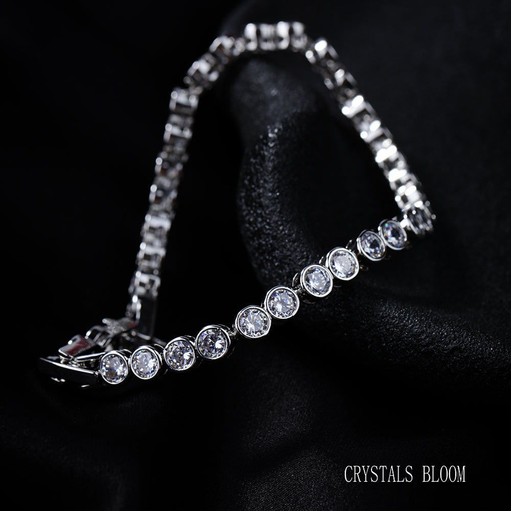 18K Gold-Plated Moissanite Tennis Bracelet