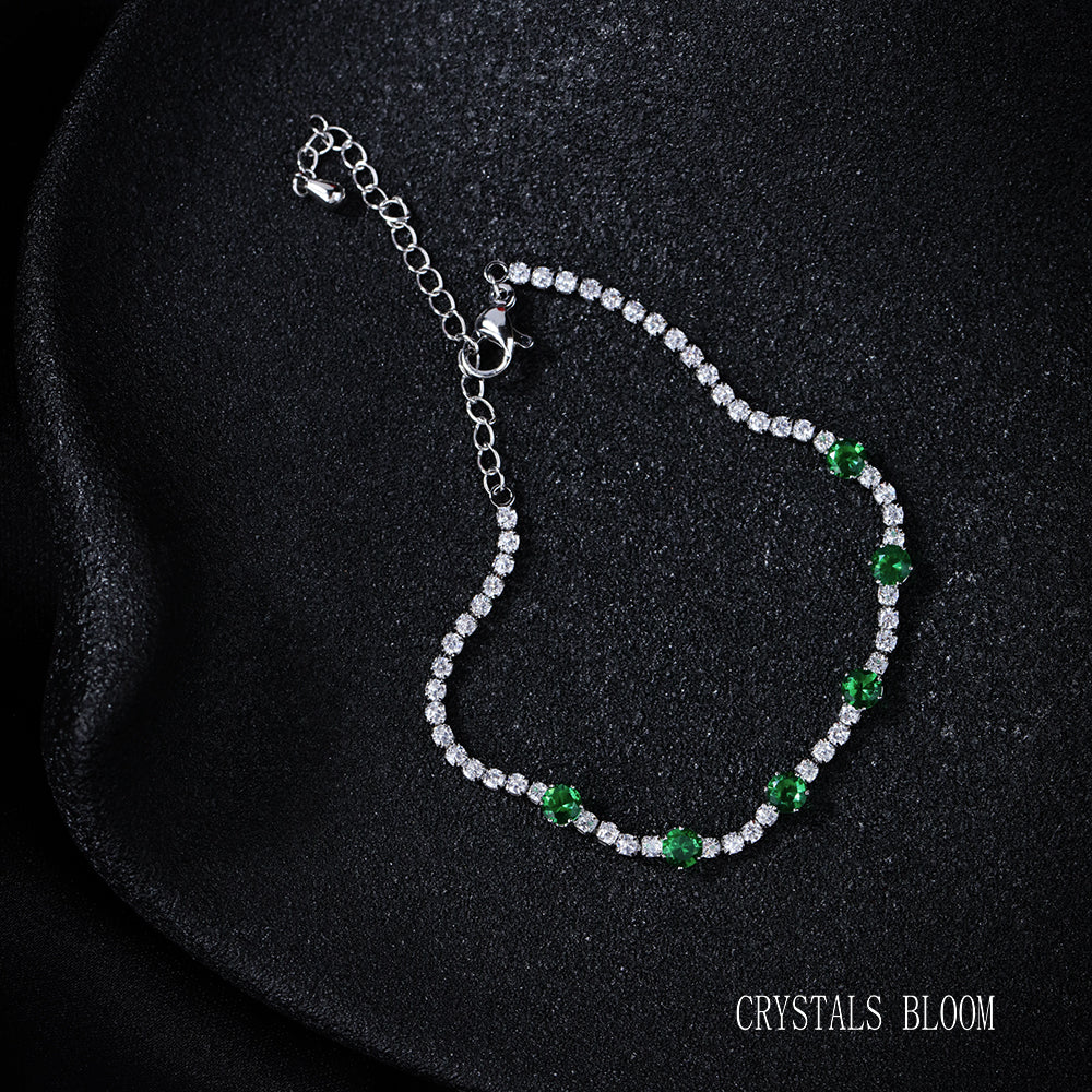 18K Gold Plated Moissanite & Cubic Zirconia Bracelet