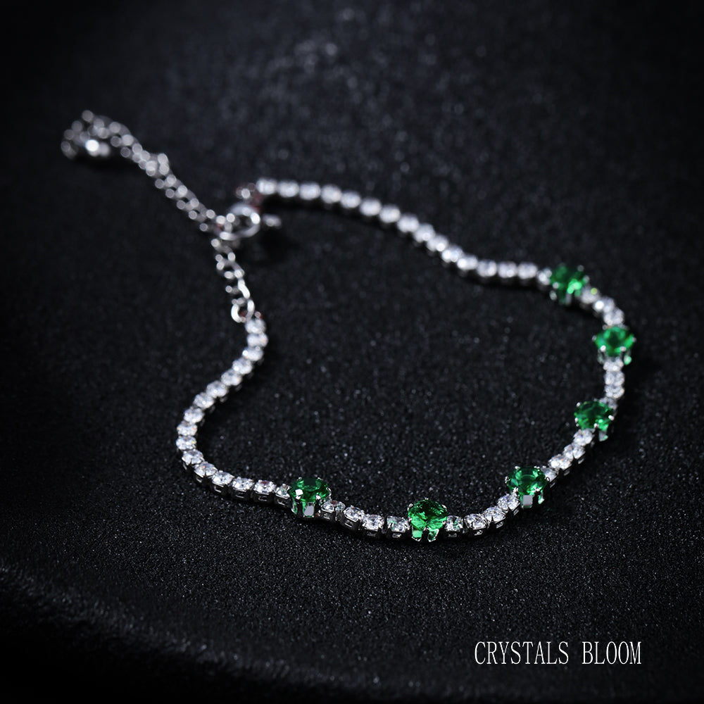 18K Gold Plated Moissanite & Cubic Zirconia Bracelet