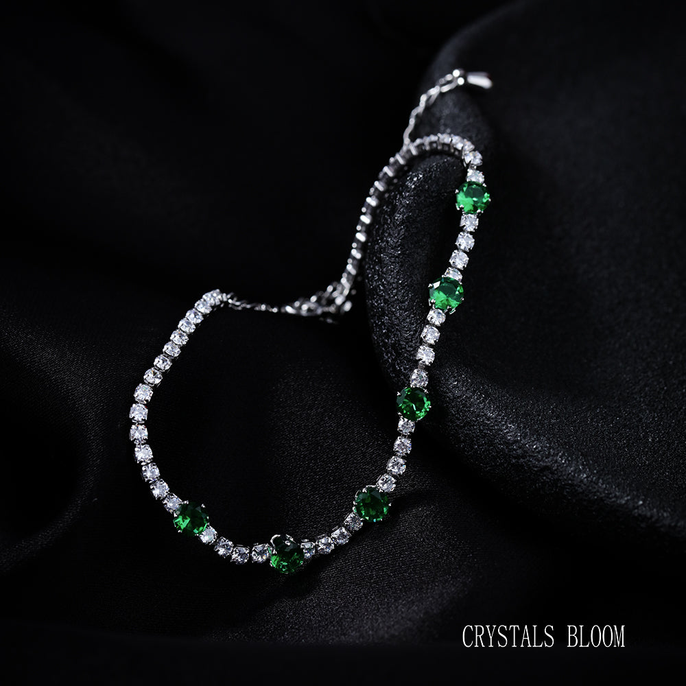 18K Gold Plated Moissanite & Cubic Zirconia Bracelet