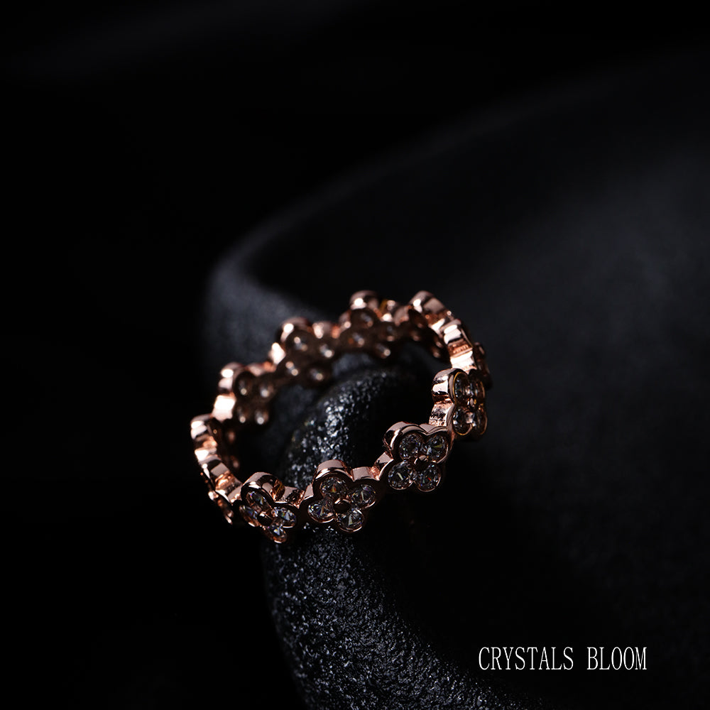 18K Gold-Plated Moissanite Clover Ring