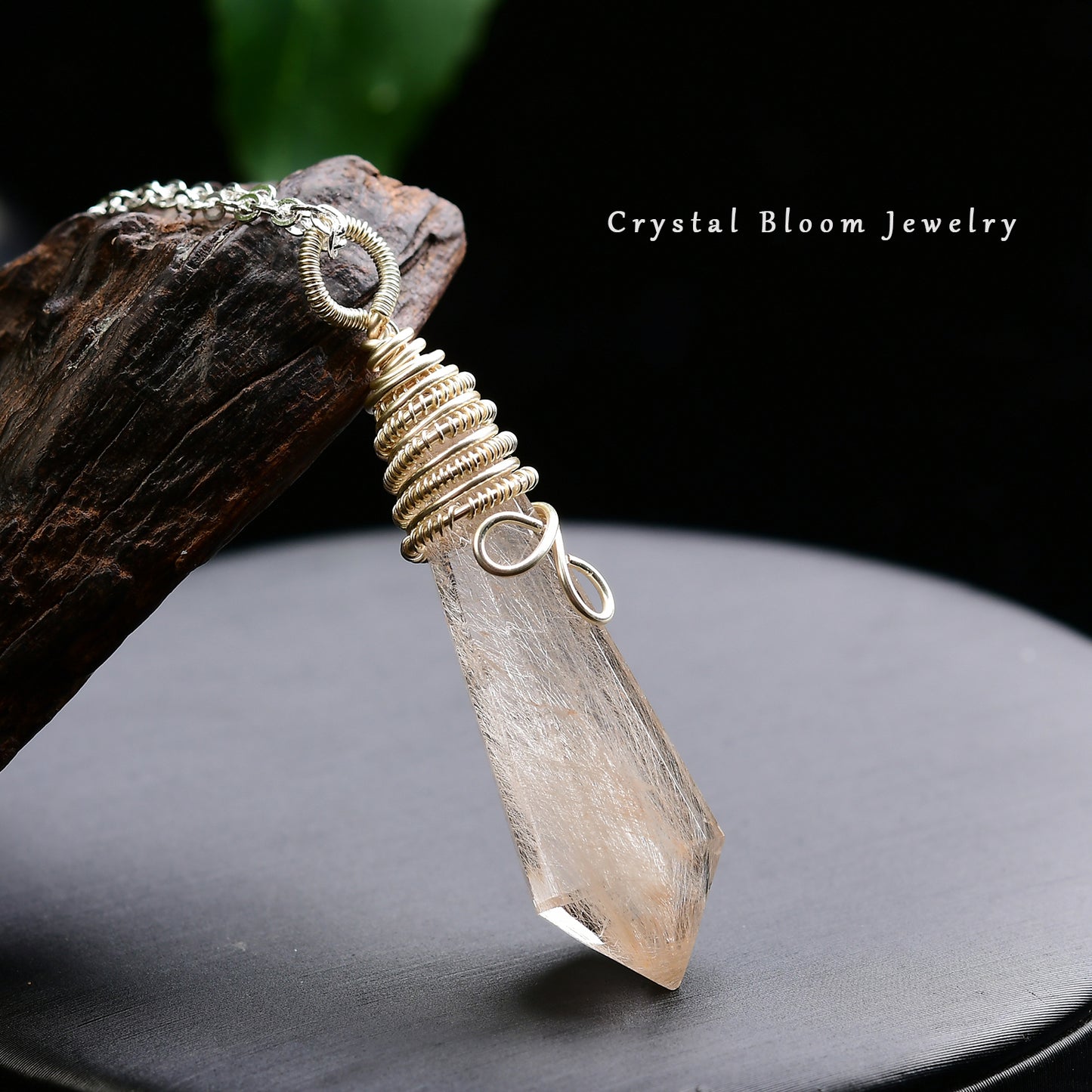 Golden Rutilated Quartz Pendant