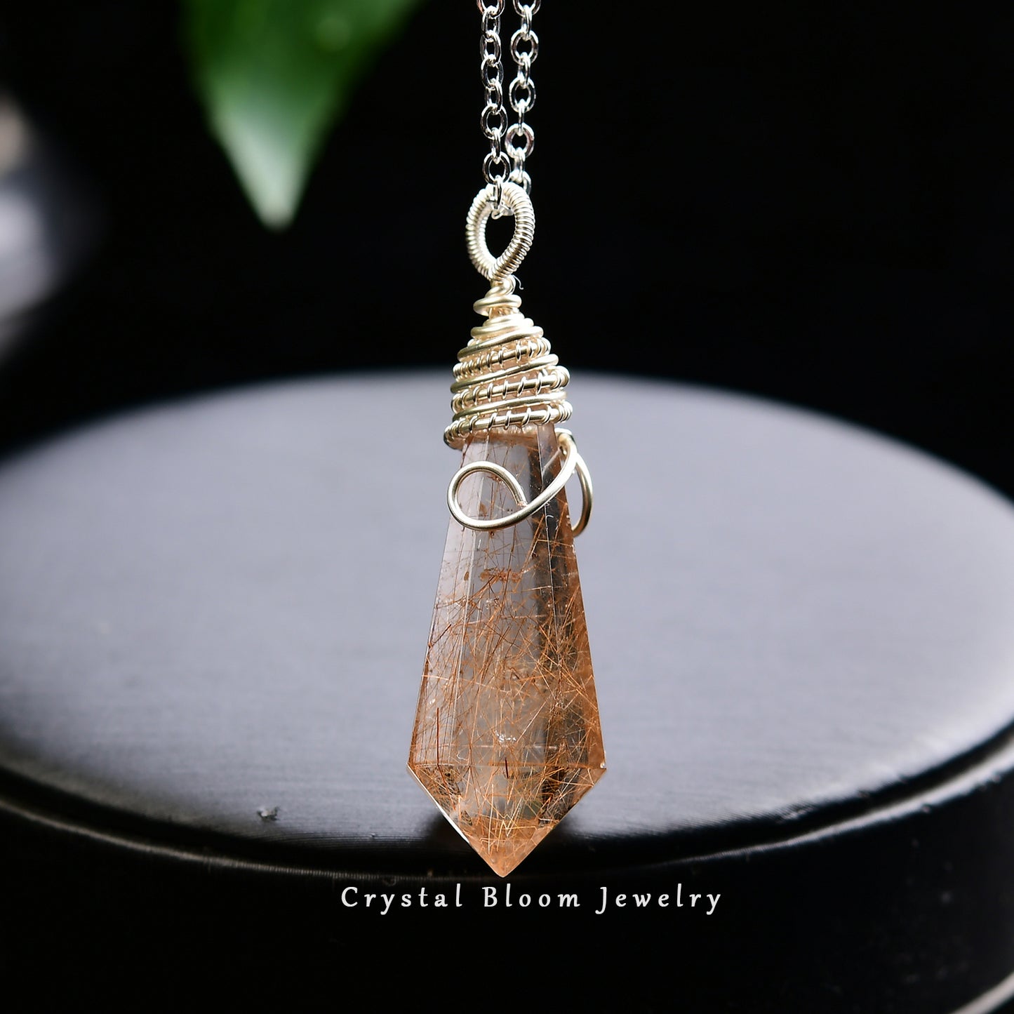 Copper Rutilated Quartz Pendant