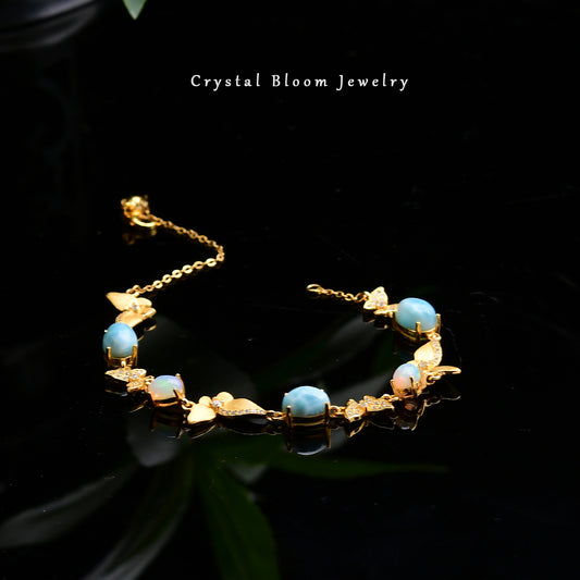 Opal & Larimar Bracelet