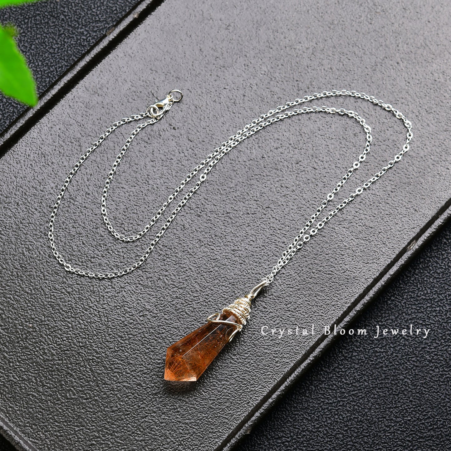 Copper Rutilated Quartz Pendant
