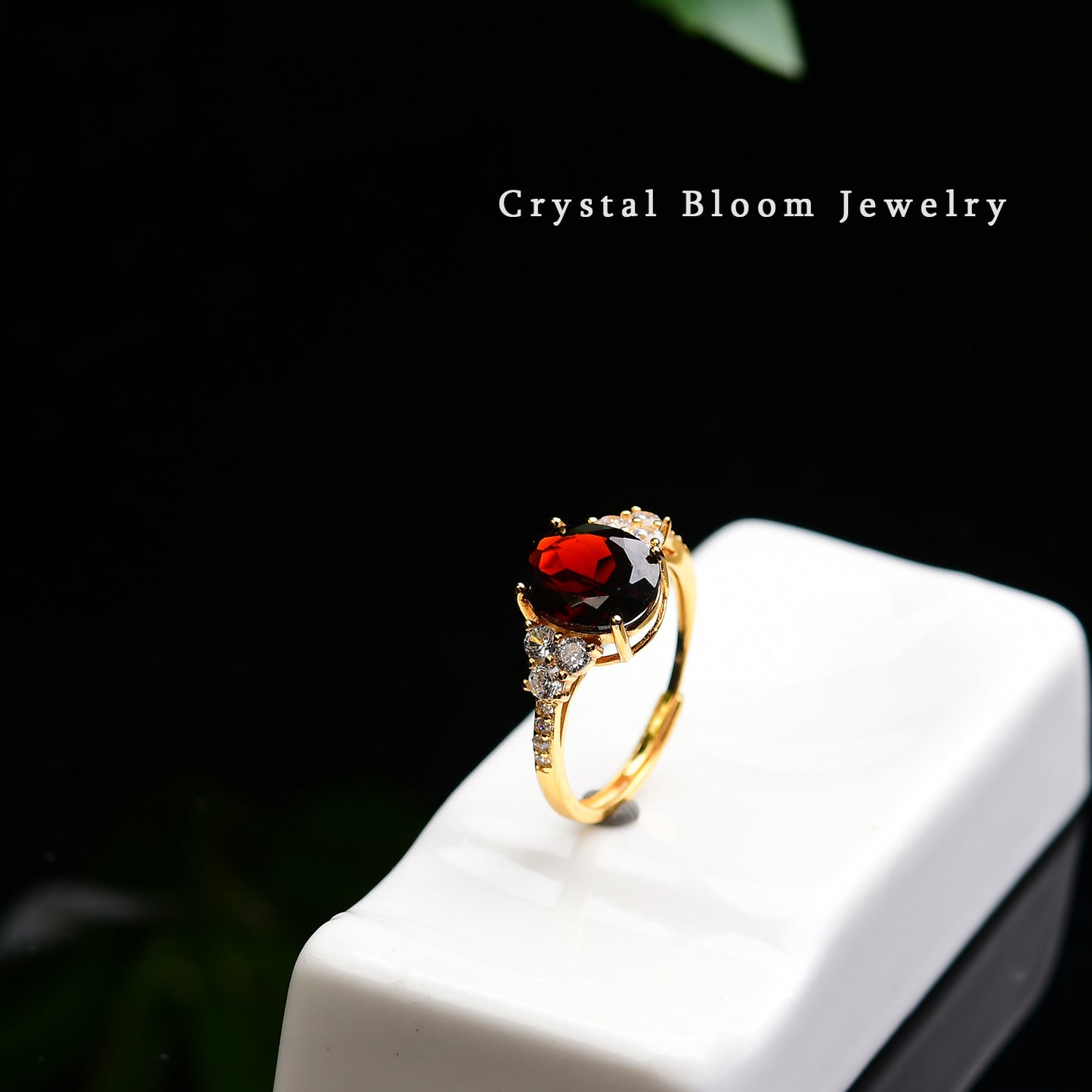 Natural Garnet 925 Silver Ring