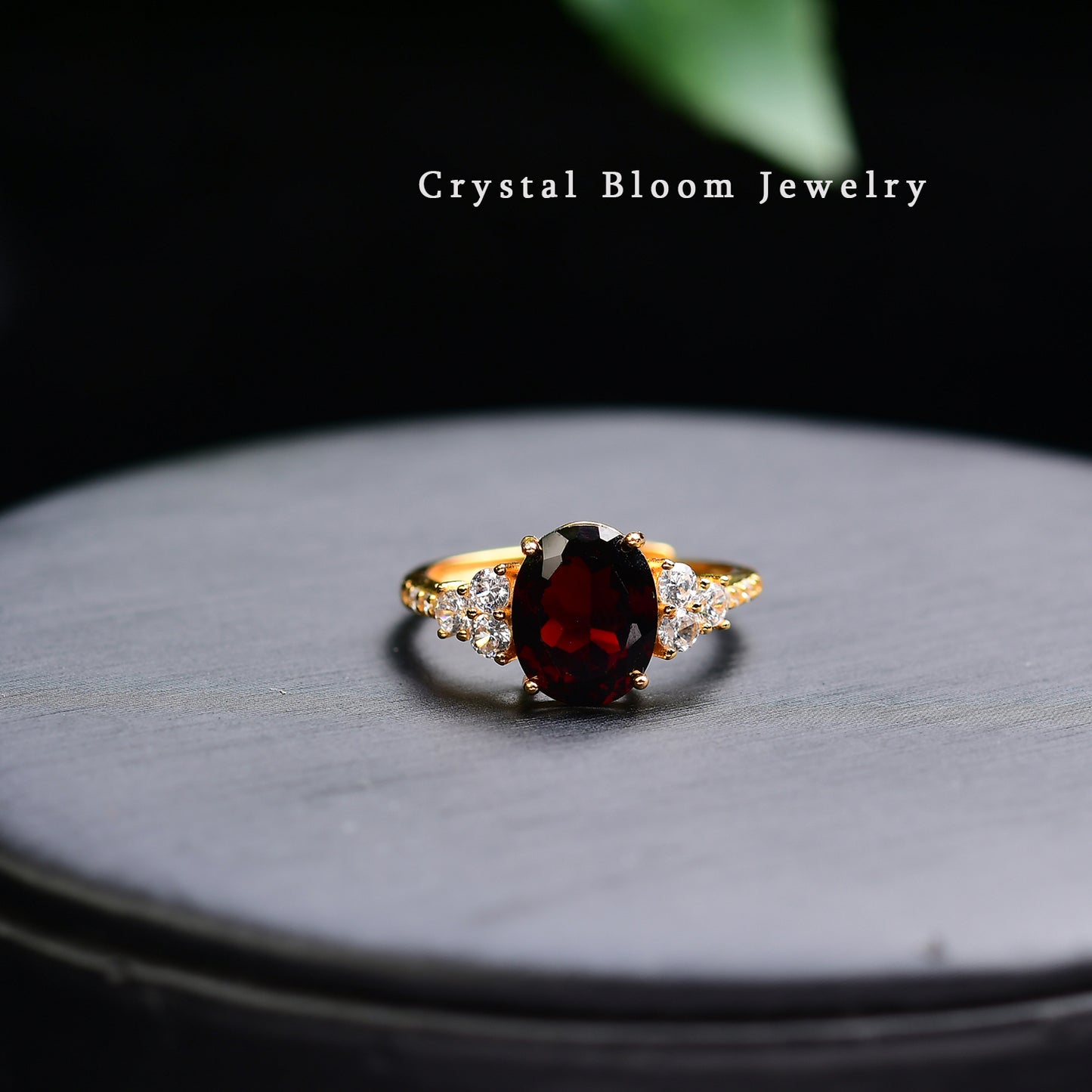 Natural Garnet 925 Silver Ring