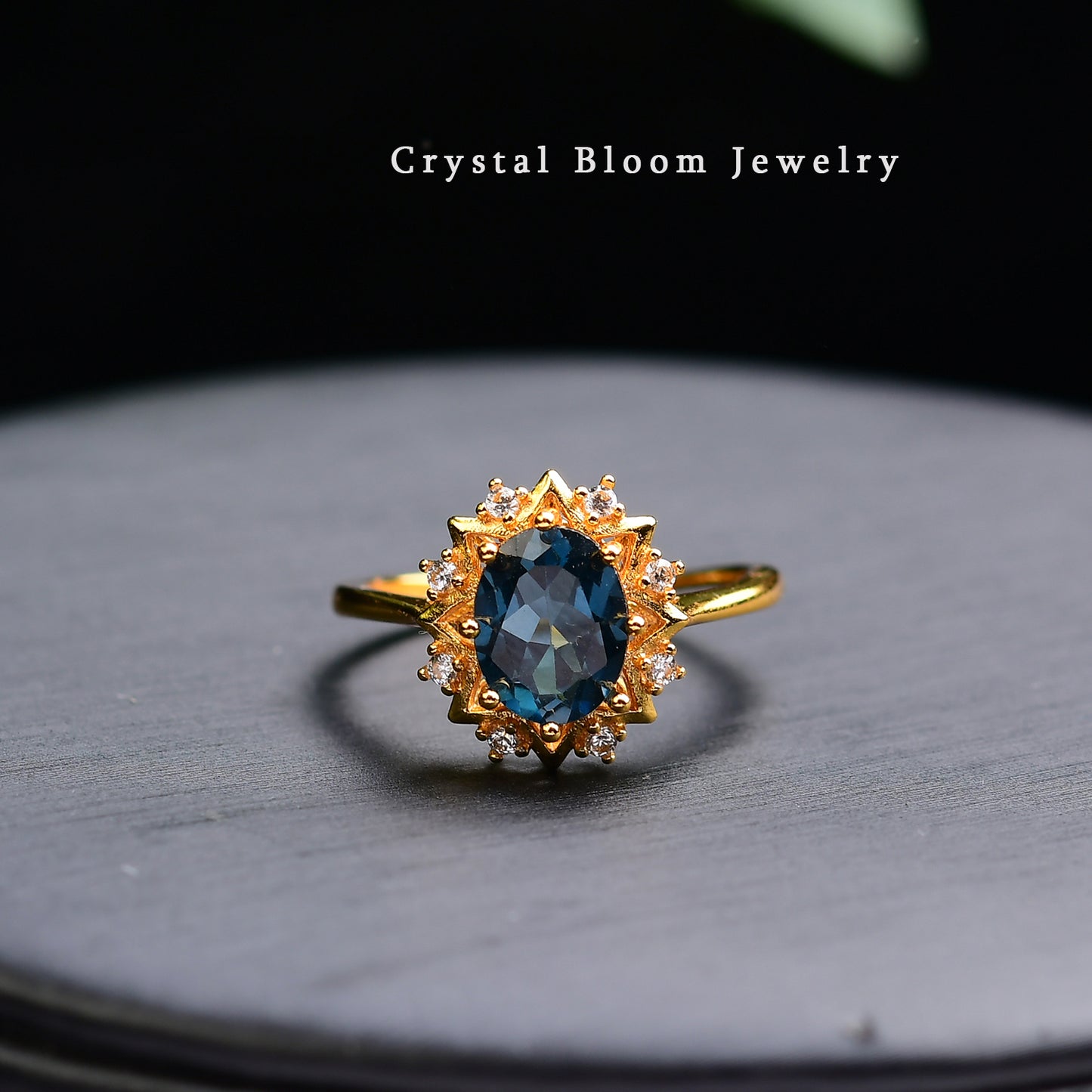 Natural Blue Spinel Ring