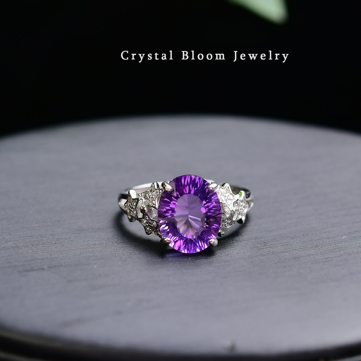 Natural Oval Amethyst Ring