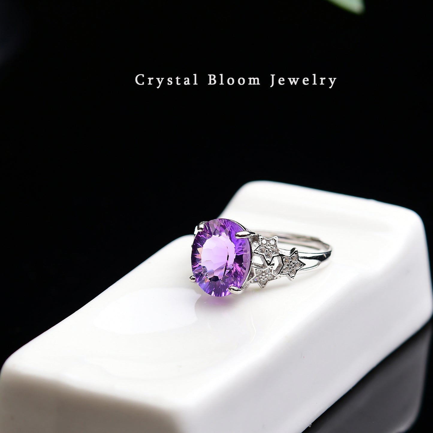 Natural Oval Amethyst Ring