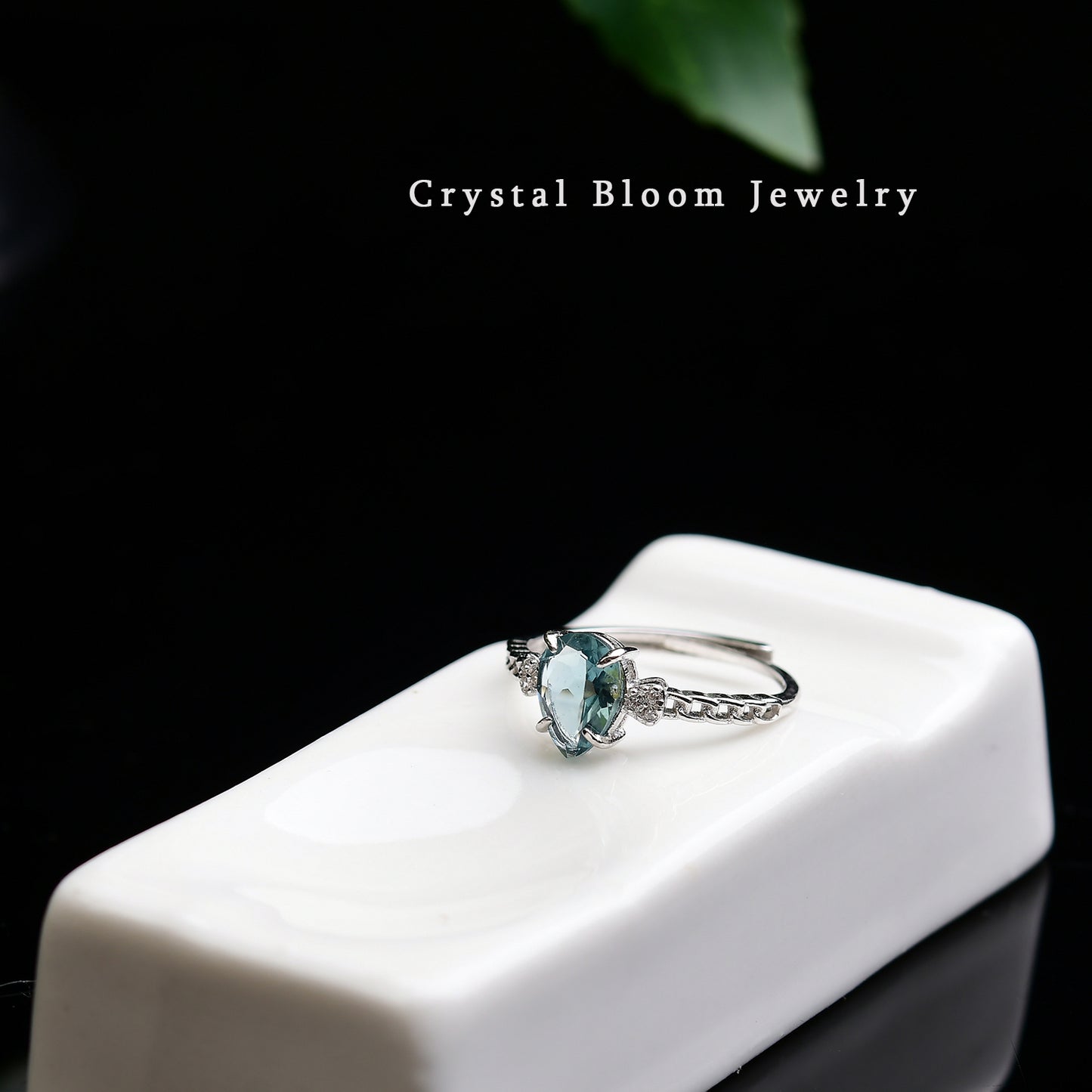 Natural Teardrop Tourmaline Ring