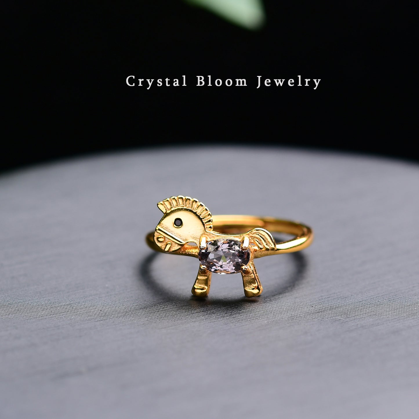 Natural Spinel Horse Ring