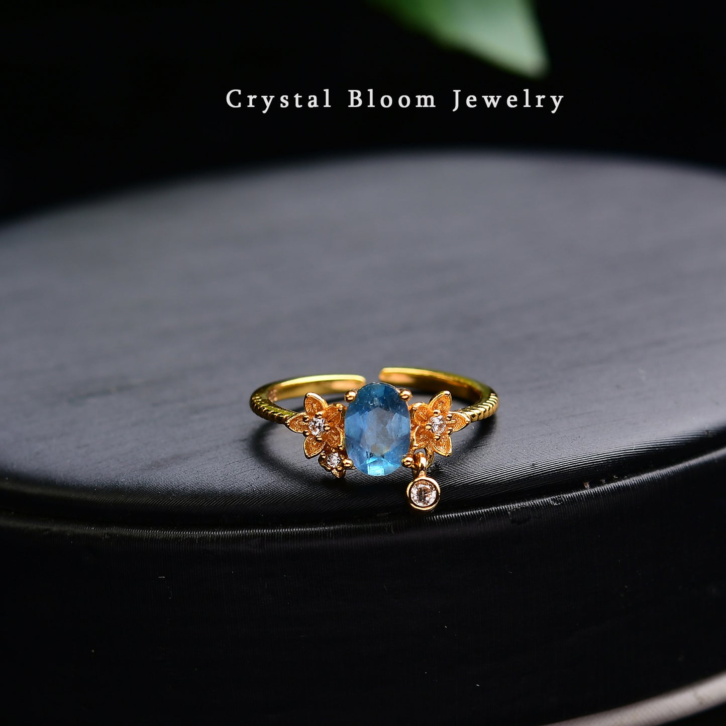 Natural Oval Aquamarine Ring