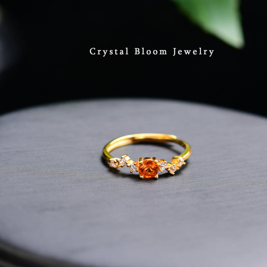 Natural Fanta Garnet Ring
