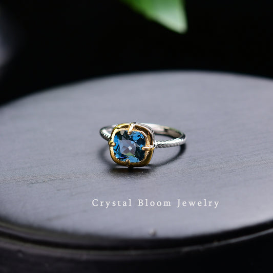 Natural Blue Spinel Ring
