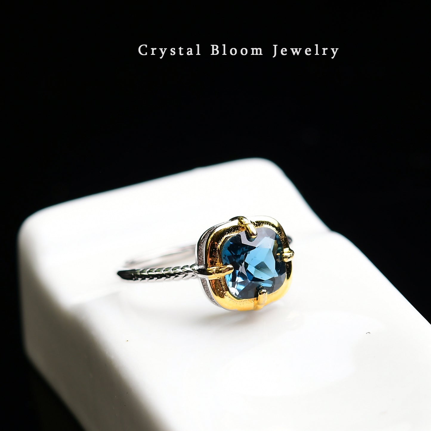 Natural Blue Spinel Ring