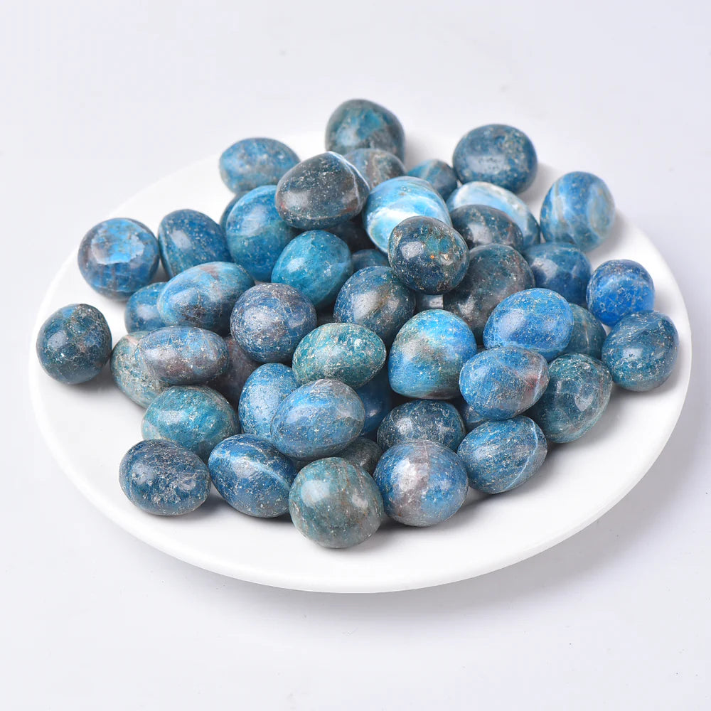 Blue Apatite Tumbles