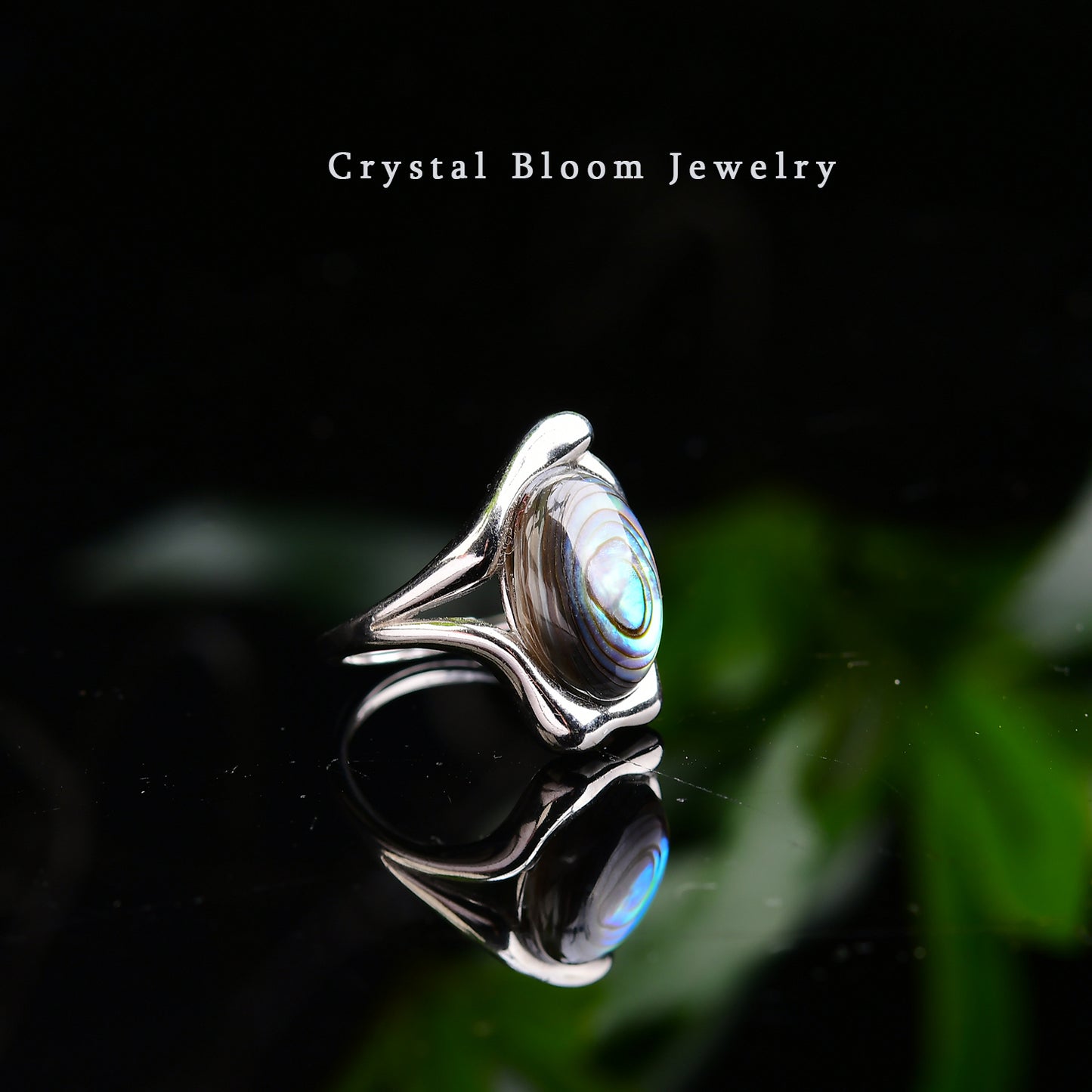 Natural Black Mother of Pearl Ring