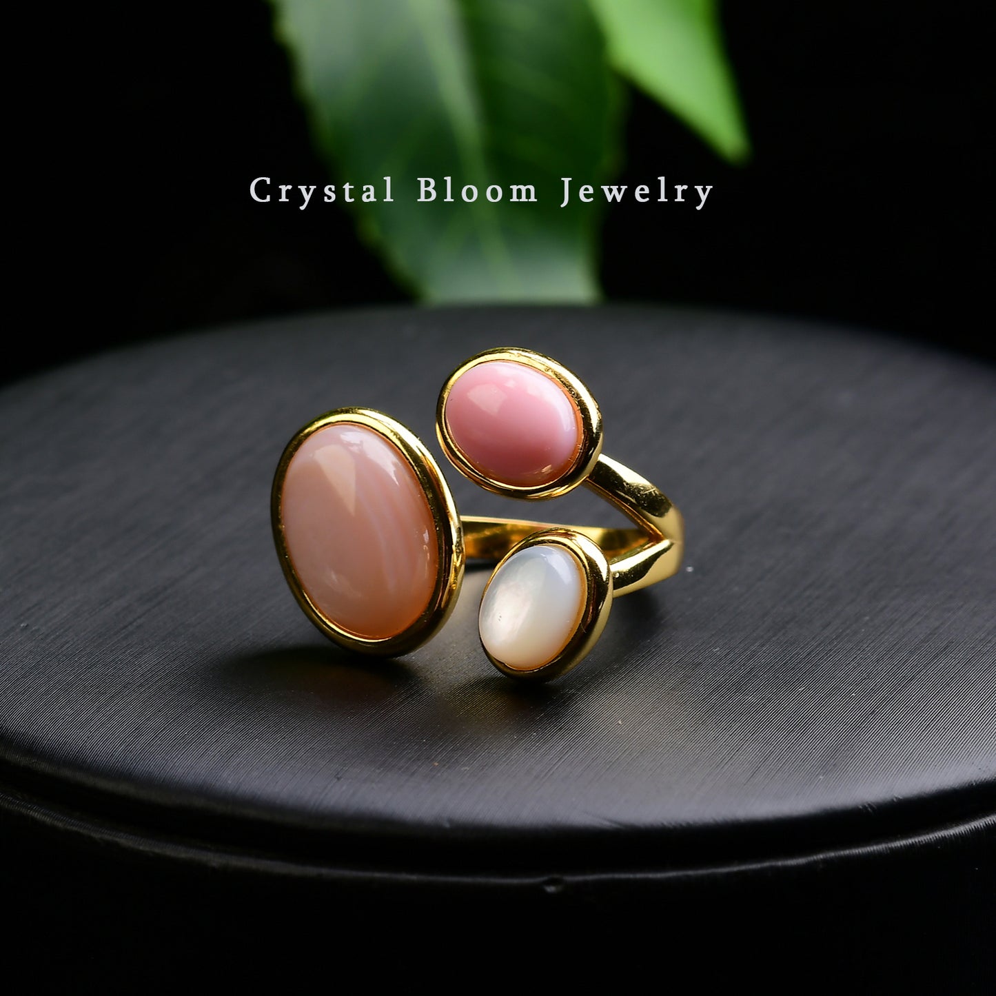 Natural Queen Conch Shell Ring