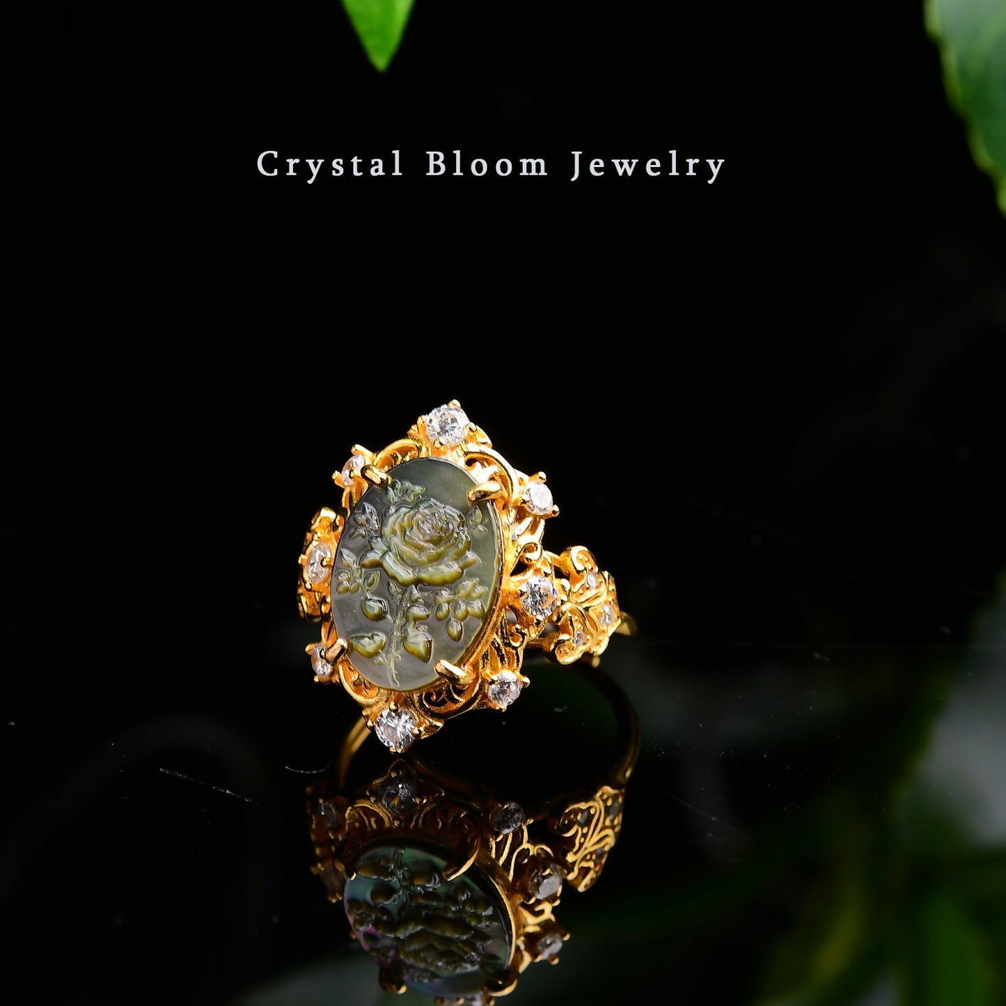 Natural Black Mother of Pearl Ring
