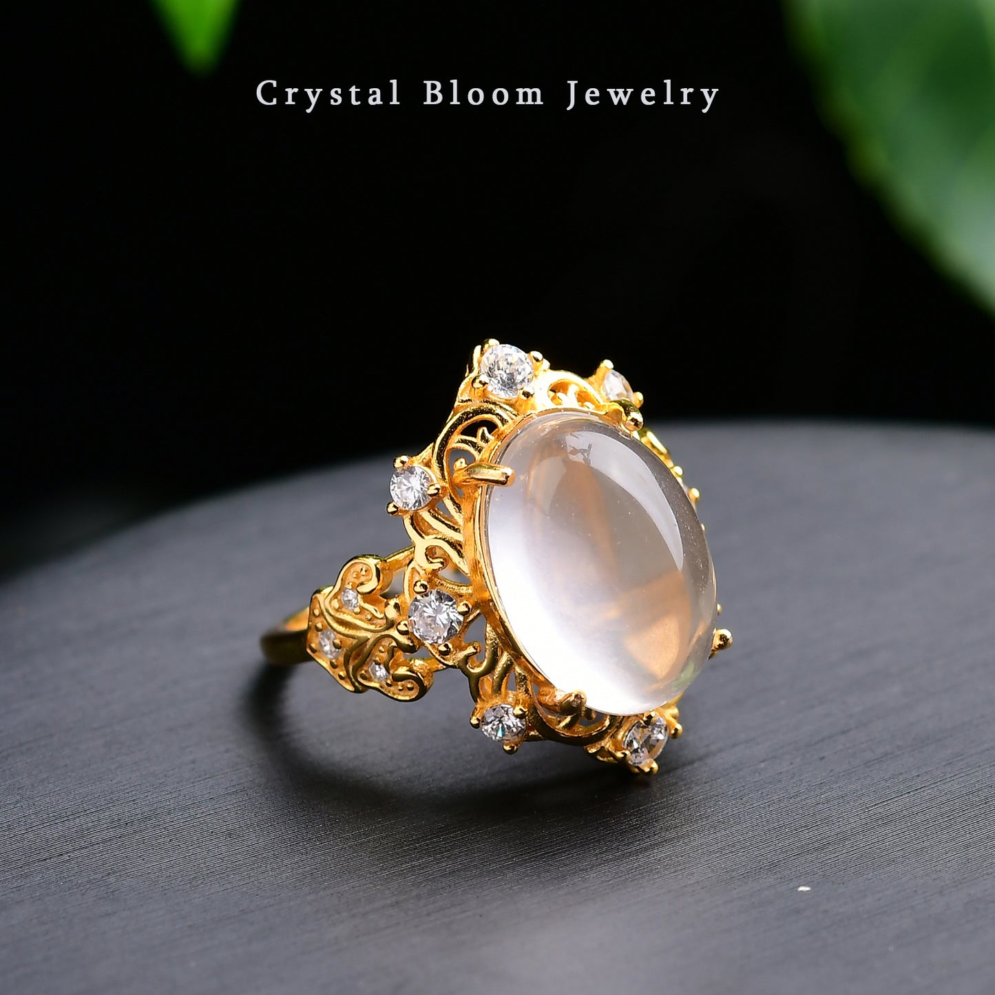 Natural Mozambique Pink Quartz Ring