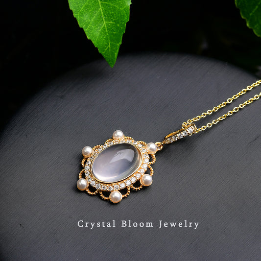 Natural Mozambique Pink Quartz Pendant