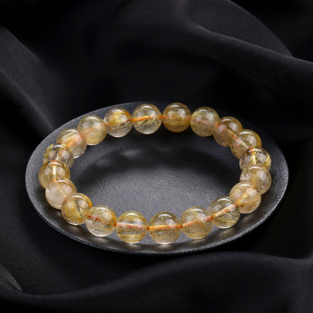 High-Quality Rutilated Quartz Bracelet