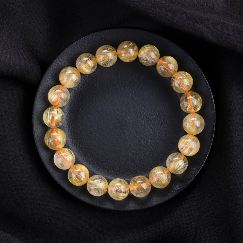 High-Quality Rutilated Quartz Bracelet