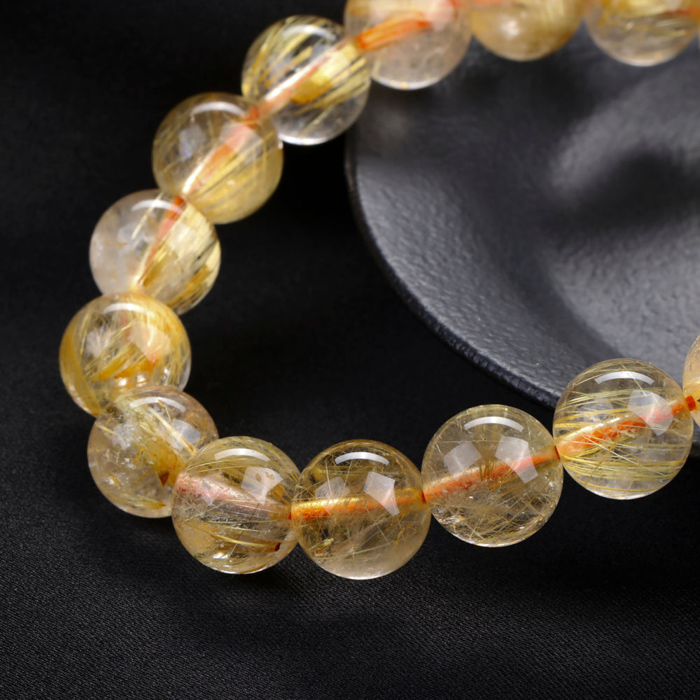 High-Quality Rutilated Quartz Bracelet