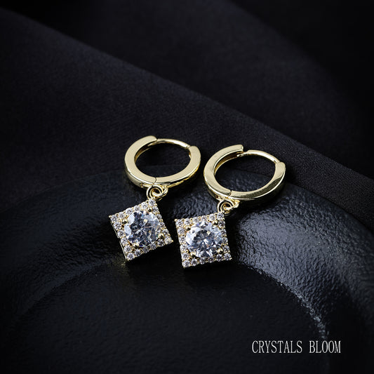 18K Gold Plated Moissanite Stud Earrings
