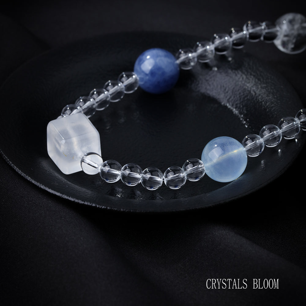 Double-Layer Multi-Gemstone Crystal Bracelet