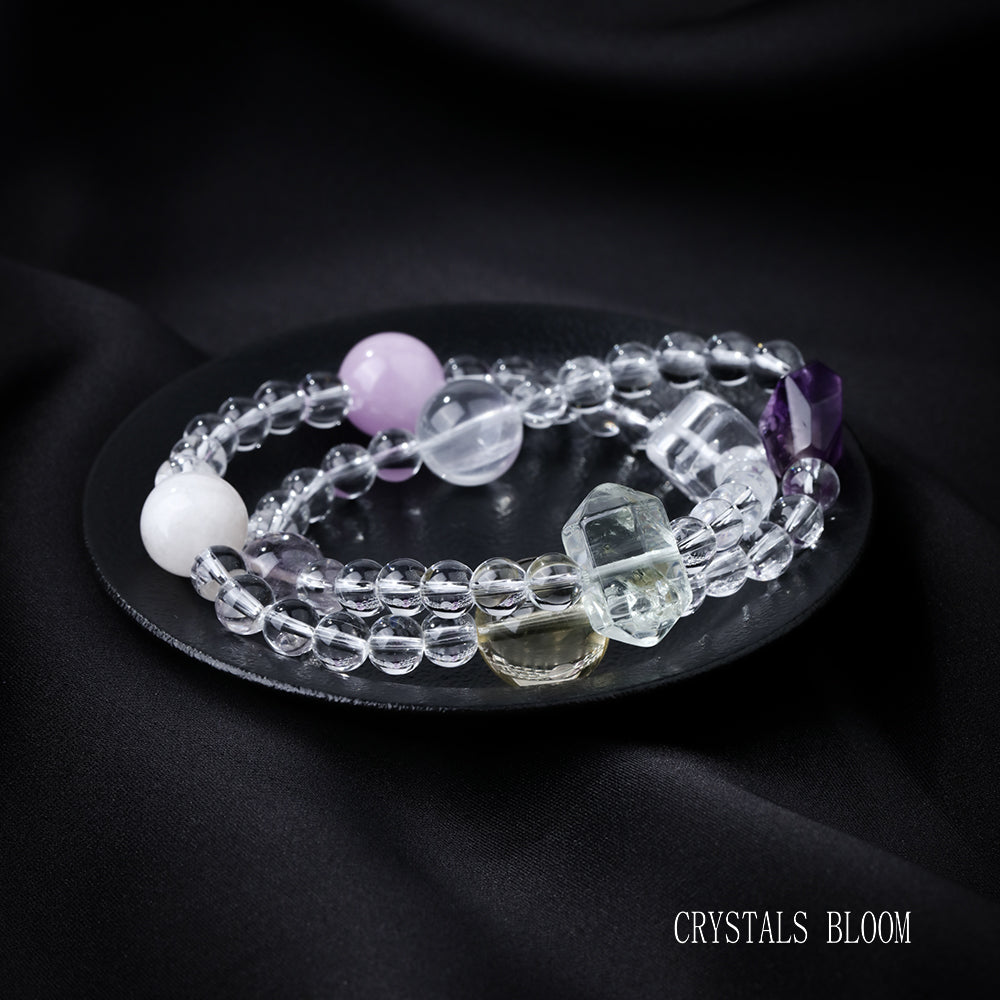 Double-Layer Multi-Crystal Bracelet