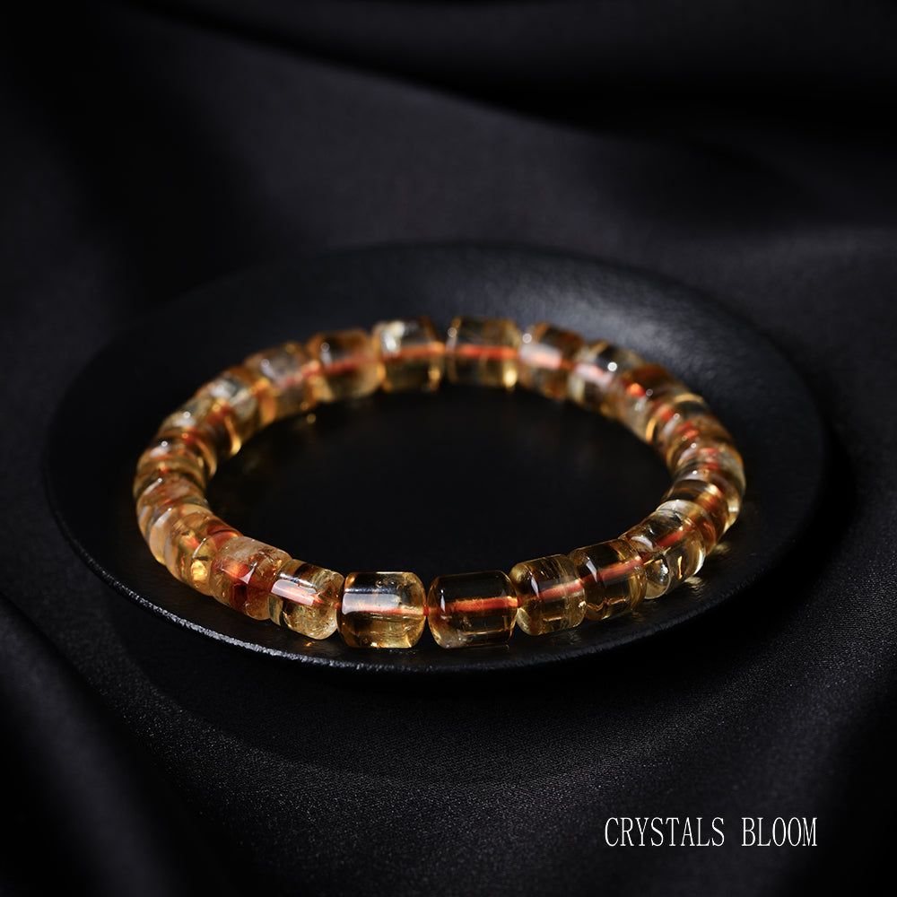 High-Quality Barrel-Shaped Citrine Bracelet