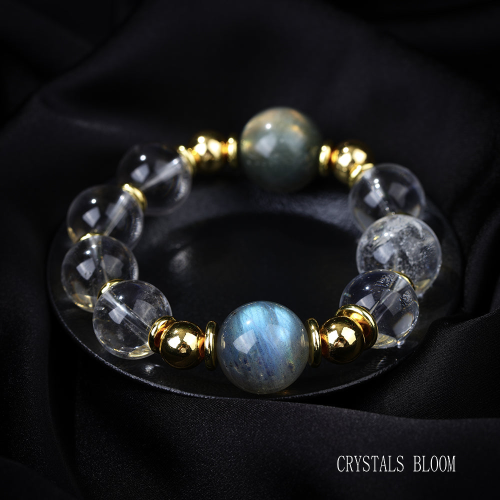 Labradorite & Clear Quartz Bracelet