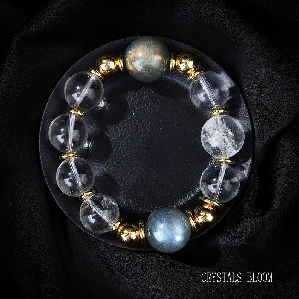 Labradorite & Clear Quartz Bracelet