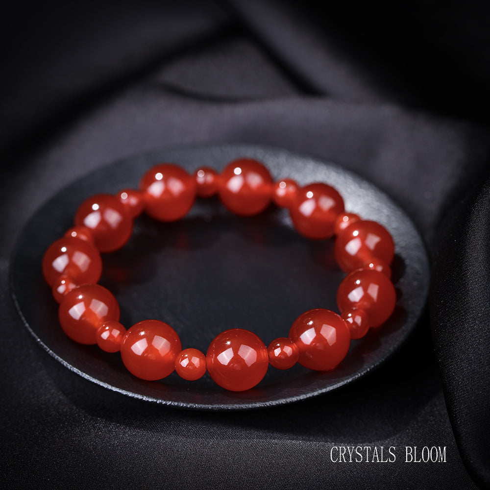 High-Quality Red Agate Bracelet